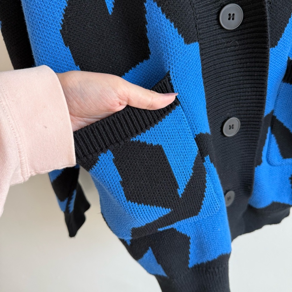 Keiser Clark Protostar Blue Star Knit Cardigan size Medium - Picture 6 of 9